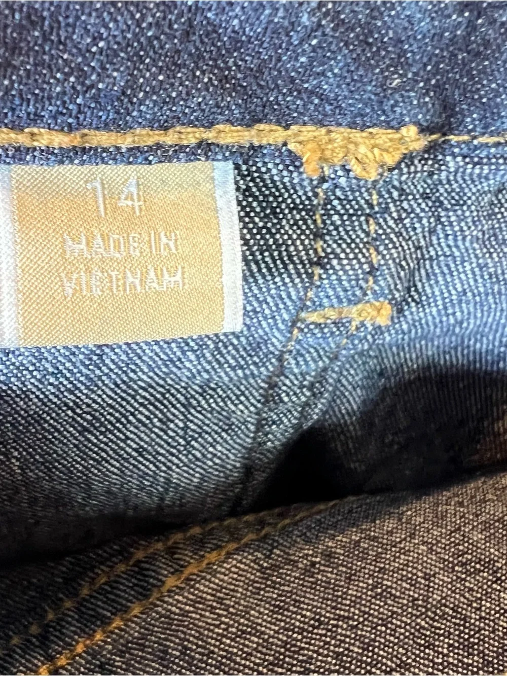 Michael Kors Dark Blue Denim Hugh Rise Straight Leg Utility Style Jeans